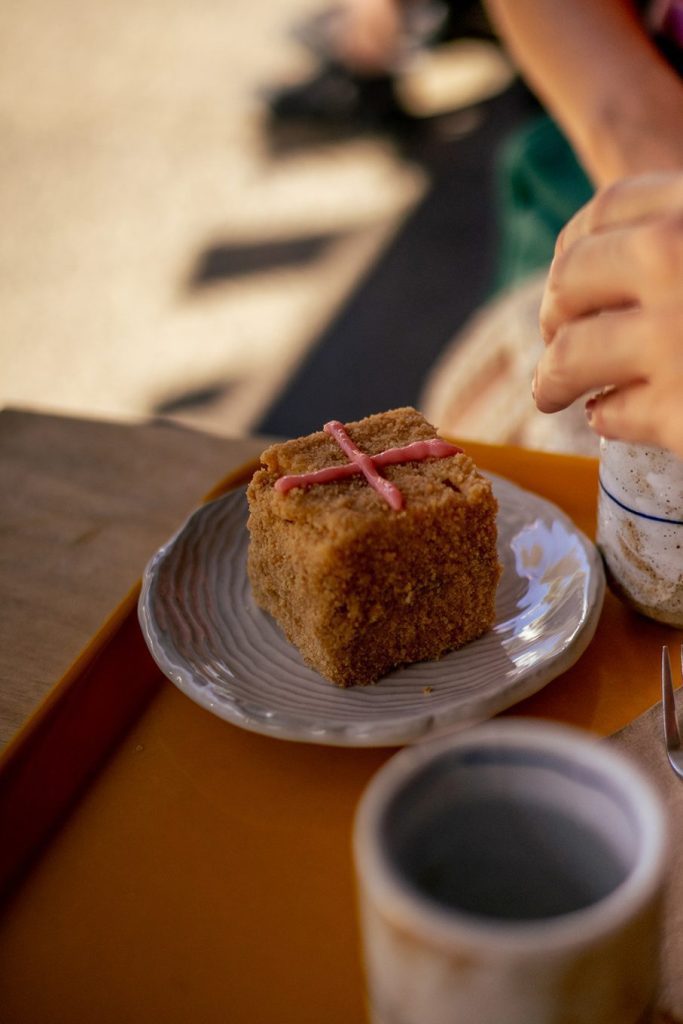 Hot Cross Bun Lamington at Tokyo Lamington