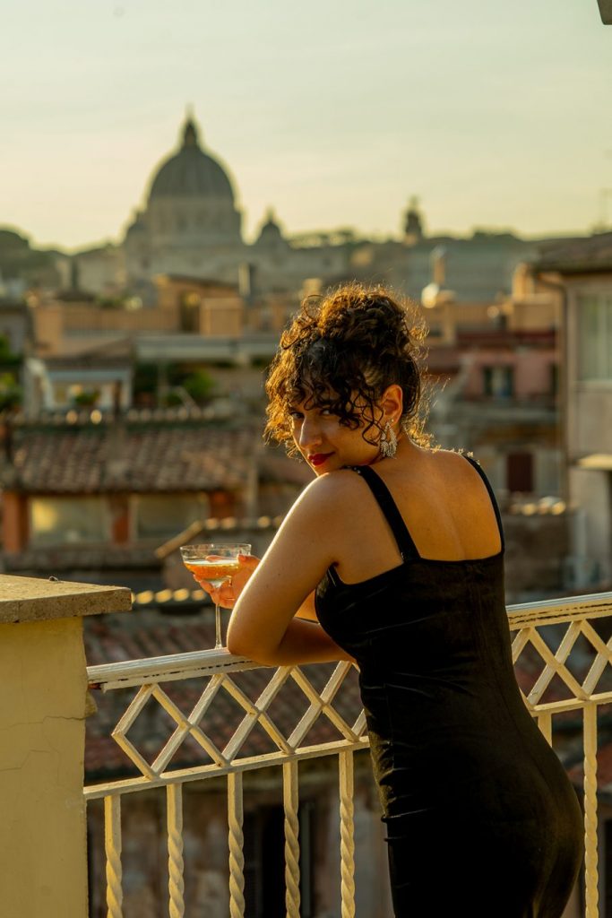 Postcards from Hawaii Travel and Lifestyle Blog Gabriella Wisdom 14 best places in Rome to take photos, Rome Instagram & TikTok Guide Bramante Terrace at Bio Hotel Raphaël, Relais & Châteaux